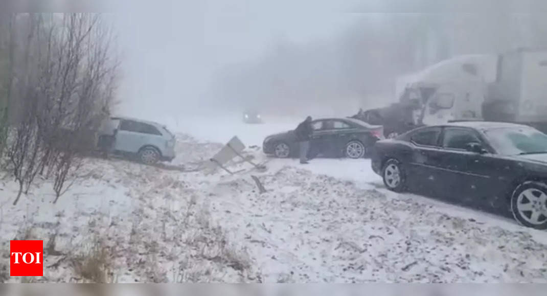 pennsylvania:  3 dead in pile-up of dozens of vehicles in Pennsylvania – Times of India