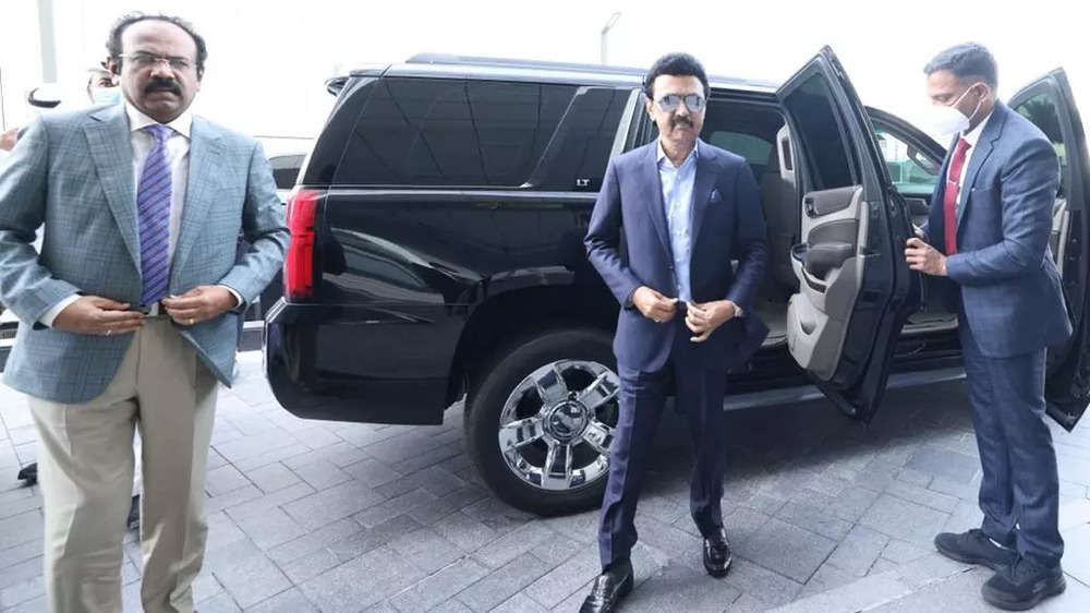 Suited and booted: Photos of MK Stalin's UAE visit | The Times of India