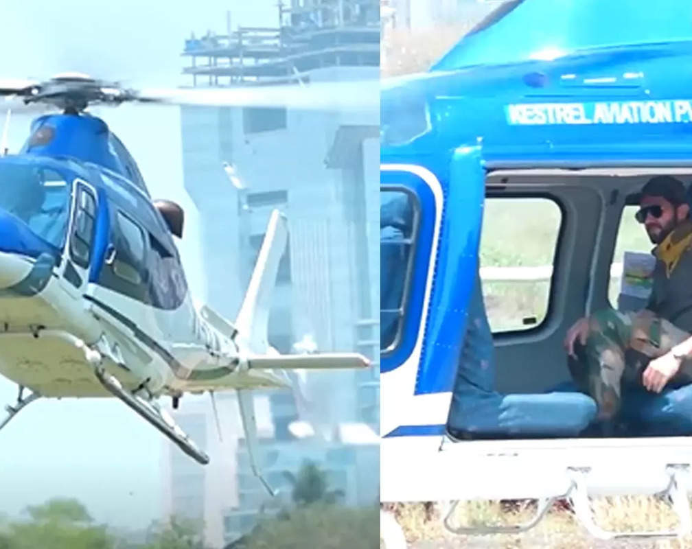
Watch: Vijay Deverakonda makes grand entry as Army officer in a helicopter
