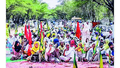 Farmers lay siege to Lambi govt office for aid, get lathis