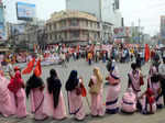 Central trade unions observe Bharat Bandh; see pics