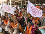 Central trade unions observe Bharat Bandh; see pics