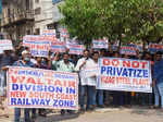 Central trade unions observe Bharat Bandh; see pics