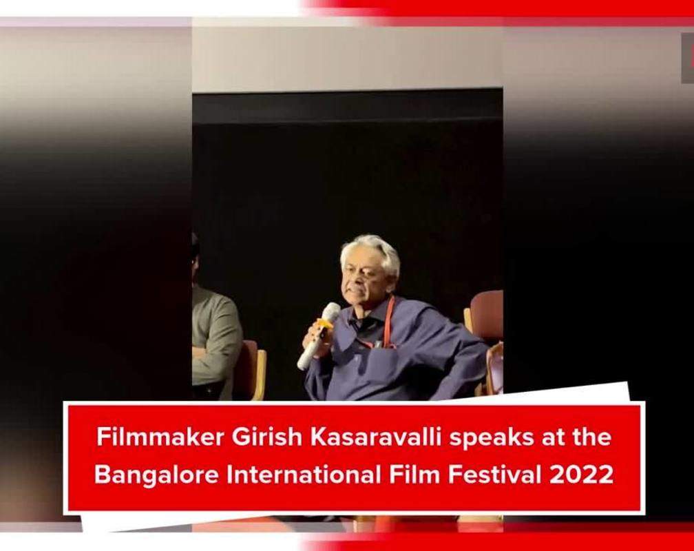 
Filmmaker Girish Kasaravalli speaks at the Bengaluru International Film Festival 2022
