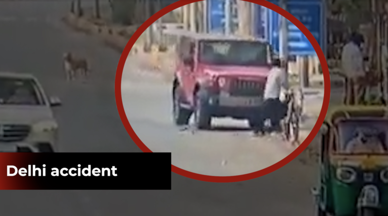 Horrific accident caught on camera, speeding SUV runs over pedestrian