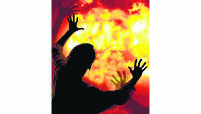Physically challenged man setshimself, his alleged lover afire