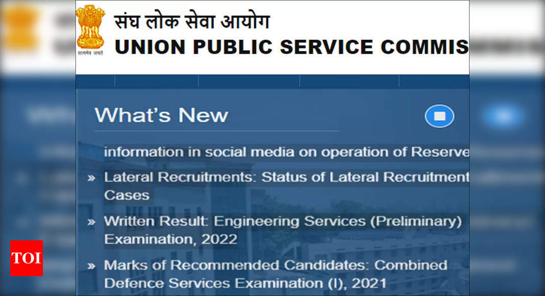 UPSC ESE Prelims 2022 end result introduced at upsc.gov.in, Mains on June 26;  obtain end result PDF right here – Occasions of India