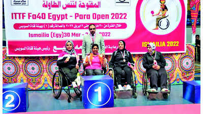 Bhavina wins title in Egypt