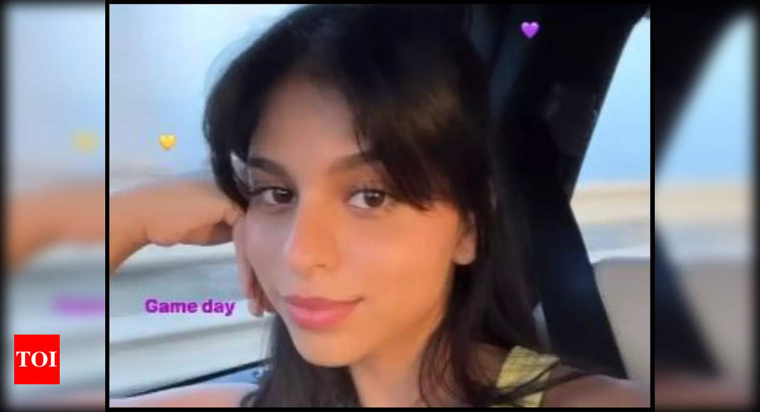 Suhana Khan stuns in yellow as she heads to Wankhede Stadium for ‘game day’ – Times of India