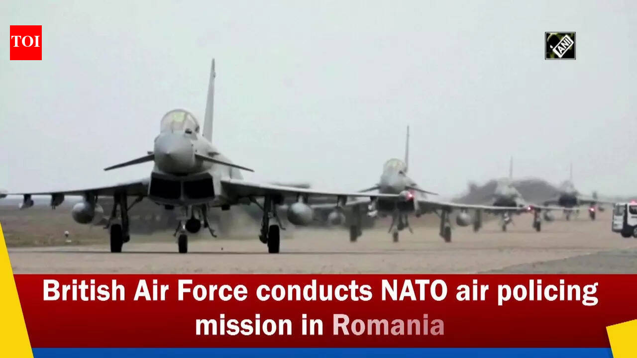 nato: British Air Force conducts NATO air policing mission in Romania