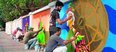 Mangaluru: Swachh Murals Being Revived | Mangaluru News - Times of India