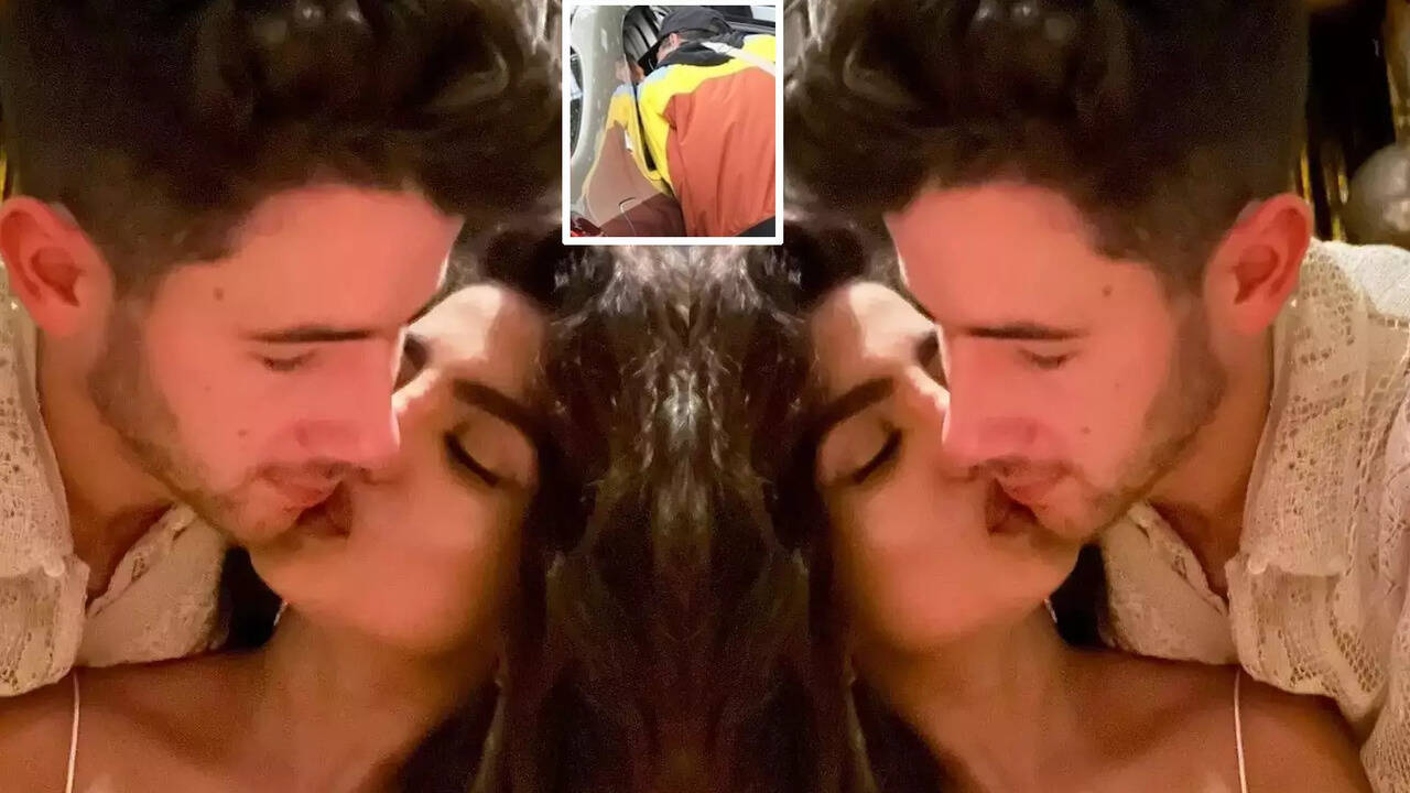 Priyanka Chopra Jonas and Nick Jonas share a kiss as they step out for a  romantic lunch date, a fan says Talk little and kiss a lot | Hindi Movie  News -