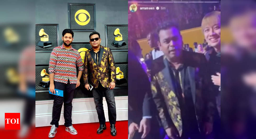 AR Rahman, son Ameen spotted with BTS at the Grammys | Tamil Movie News ...