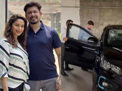 Madhuri Dixit’s husband Shriram Nene buys his first electric vehicle-WATCH video