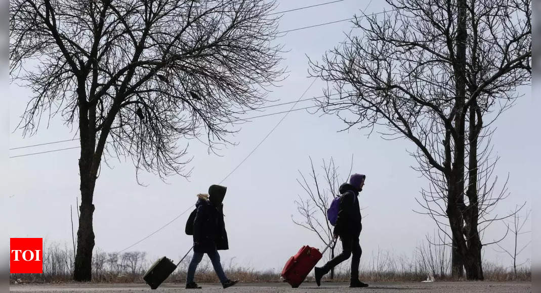 russia:  Civilians try to flee east Ukraine as Russia prepares attack – Times of India