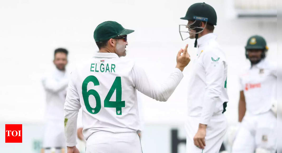 Elgar defends South Africans against ‘sledging’ allegations | Cricket News – Times of India