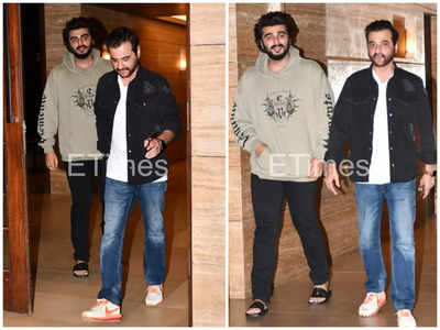 Arjun Kapoor arrives at ladylove Malaika Arora's residence to check on her; Uncle Sanjay Kapoor joins him