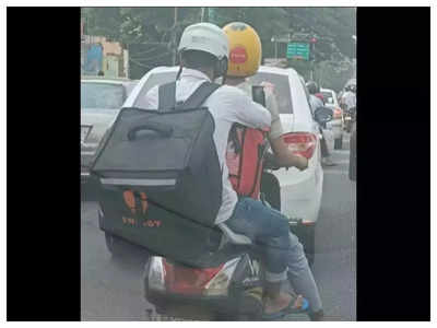 Viral: Zomato delivery boy carries Swiggy agent on Vogo bike, internet calls beautiful convergence