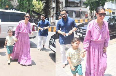 Saif Ali Khan steps out for a Sunday lunch with Kareena Kapoor and Taimur |  Hindi Movie News - Times of India