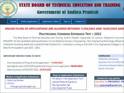 AP Polycet 2022 notification released, exam on May 29