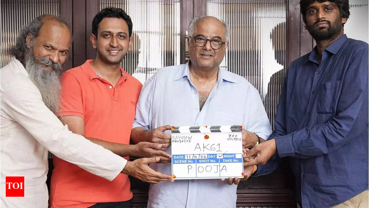 AK 61: Ajiths third film with H Vinoth commences with a pooja today in  Hyderabad | Tamil Movie News - Times of India