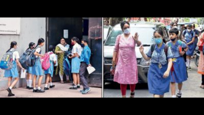 Schools reopen in Kolkata, yellow-card entry for kids with no dues