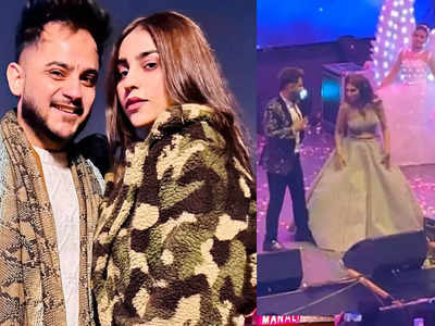 Millind Gaba and his fiance Pria Beniwal danced on ‘Beautiful’ on their engagement night