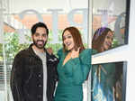 Sonakshi Sinha stuns in a green thigh-high slit dress at the launch of her first offline exhibition