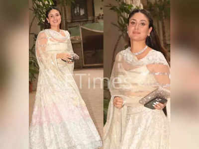 Kareena Kapoor Khan Outfit: Kareena Kapoor Khan shimmers in golden angrakha  at Dadasaheb Phalke Awards | Times of India