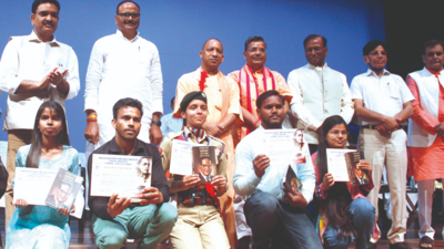Uttar Pradesh CM Yogi Adityanath honours BBAU students on Ambedkar’s birth anniversary