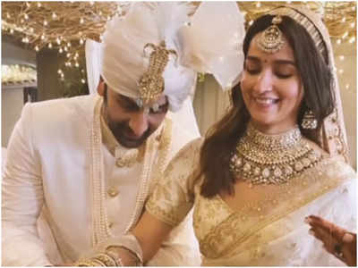 Alia Bhatt's veil had a fitting tribute to her wedding day with Ranbir Kapoor -pic inside