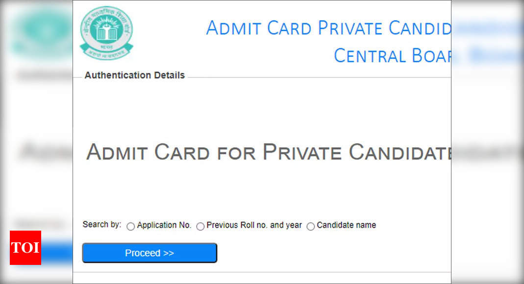 CBSE Term-2 Admit Card 2022 for private candidates released @ cbseit.in; download here – Times of India