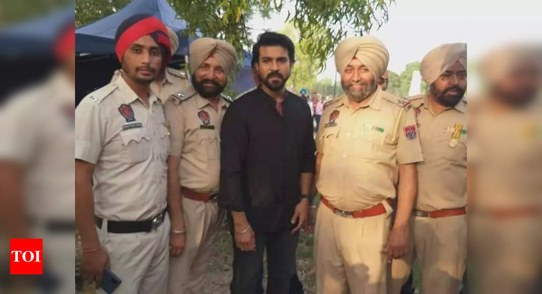 Photos: Ram Charan poses for pics with cops at 'RC 15' shoot in Punjab ...