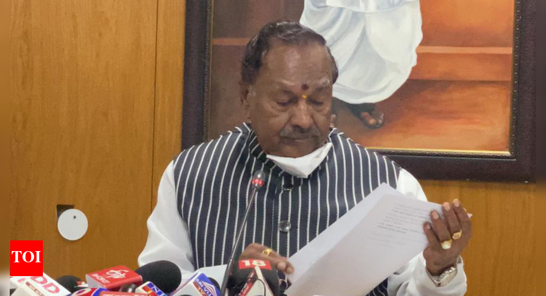 Contractor death row: Karnataka Minister Eshwarappa resigns from cabinet