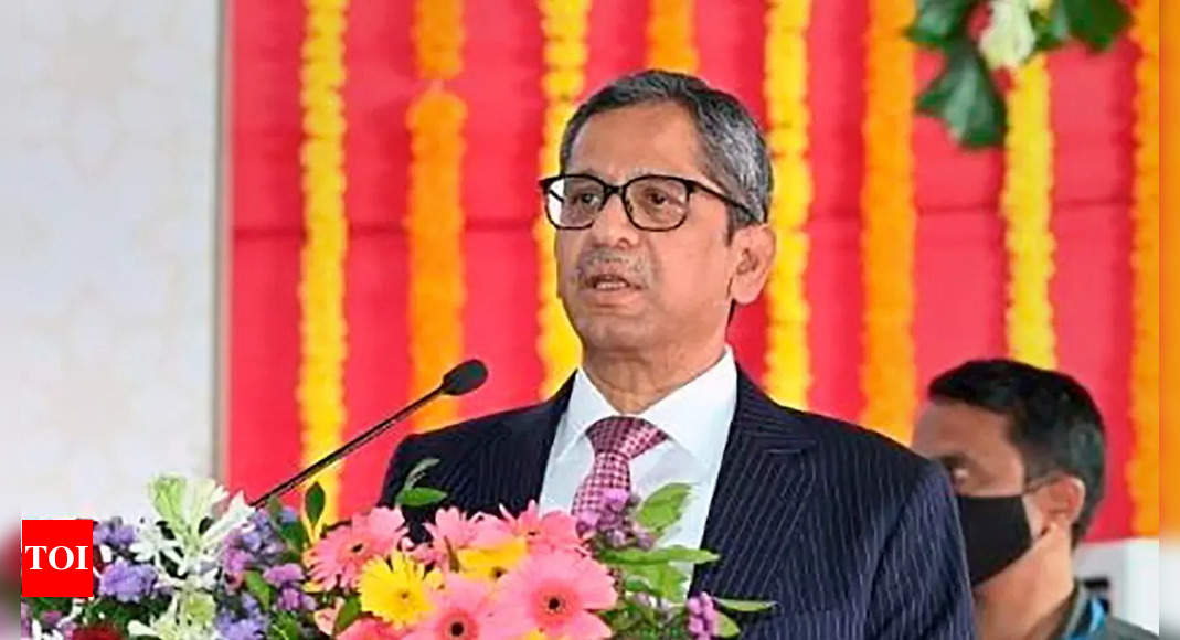 Making efforts to fill up vacancies, improve judicial infrastructure: CJI N V Ramana | India News – Times of India