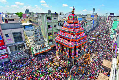 Temple Car Festival Held Amid Sea Of Devotees On Masi Streets | Madurai  News - Times of India