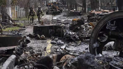 Russians strike 8 Ukrainian cities, hit depot