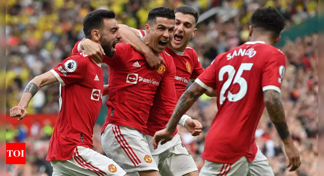 EPL: Ronaldo hat-trick rescues Man United amid fan anger in Norwich win | Football News – Times of India
