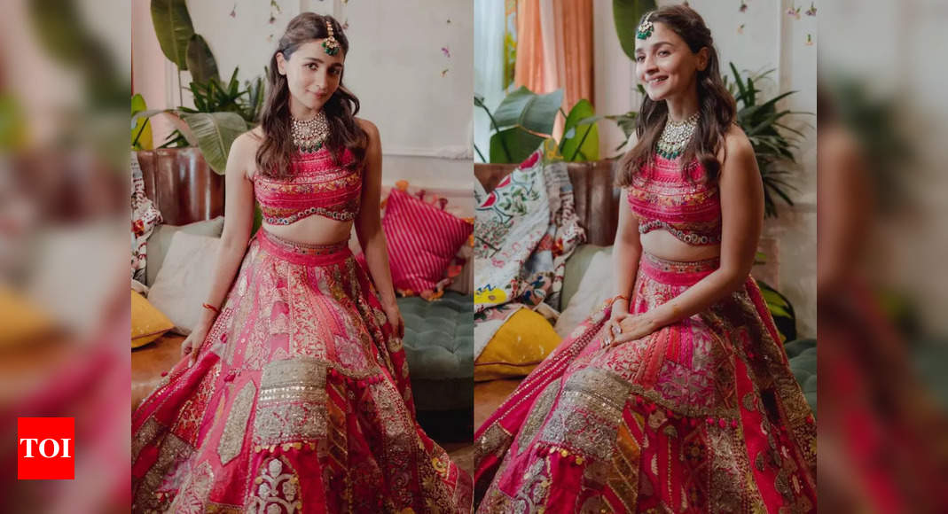 Katrina Kaif's Red Spicy Lehenga Or Alia Bhatt's Hot Yellow Lehenga: Which  One Would You Steal For Your Wardrobe? Vote Now
