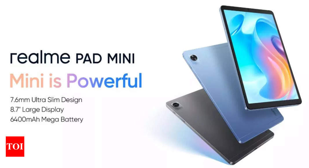 Realme Pad Mini visto no website online oficial da empresa, lançamento na Índia esperado em breve