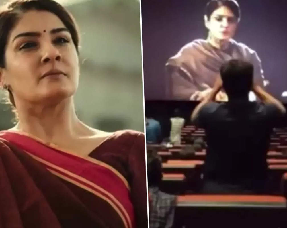 
Raveena Tandon shares clip of people throwing coins in theatre screening ‘K.G.F: Chapter 2’, thanks fans for the love
