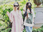 Sisters Kareena & Karisma Kapoor turn heads as they step out in style to celebrate mother Babita Kapoor's birthday