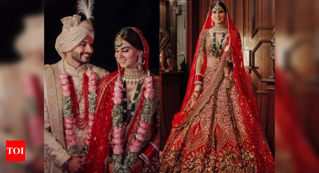 This Doctor bride wore a Mughal-inspired deep red lehenga on her ...