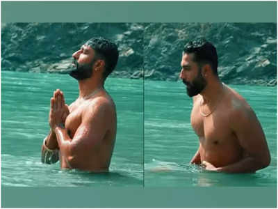 Vicky Kaushal takes a dip in Ganga; fan comments, 'Dupki tum maar rahe ho but I'm getting wet'