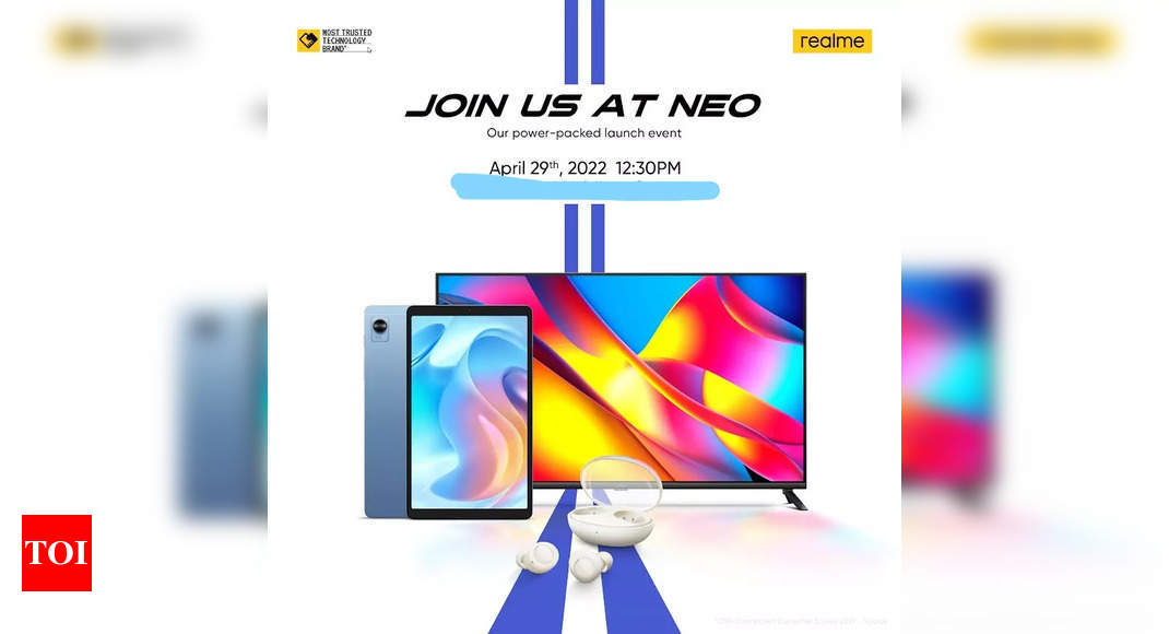 Realme Pad Mini, Buds Q2s and smart TVs to launch in India on April 29 – Times of India