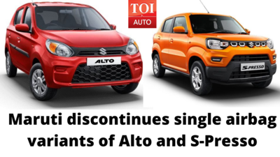 Maruti discontinues single airbag variants of Alto and S-Presso
