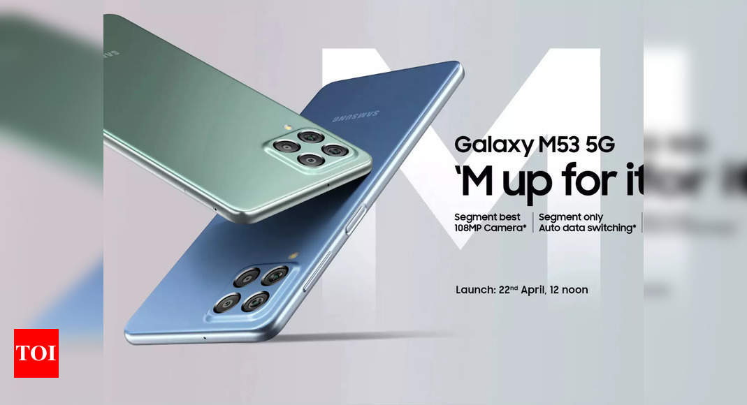 Samsung Galaxy M53 5G com configuração de câmera quádrupla de 108 MP e tela sAMOLED + será lançado hoje na Índia