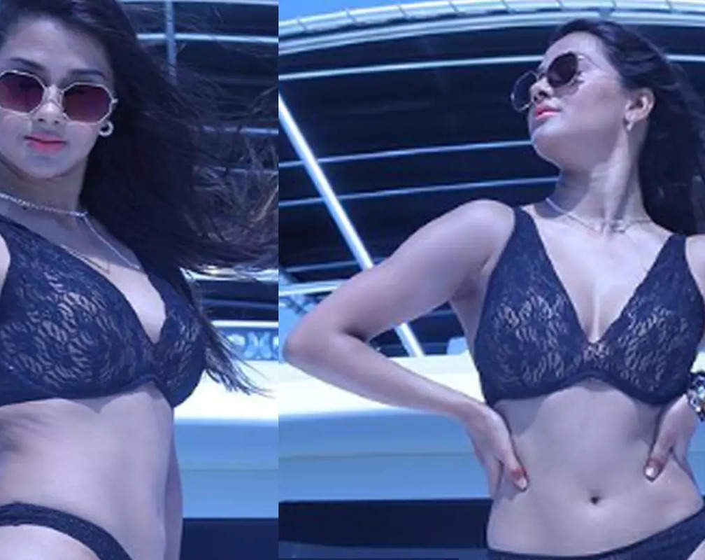 
Bhojpuri actress Namrata Malla poses on a yacht flaunting her curves in black bikini

