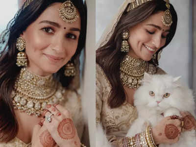 Alia Bhatt made for one regal bride in these UNSEEN pics from her wedding; but her furball Edward is stealing the show