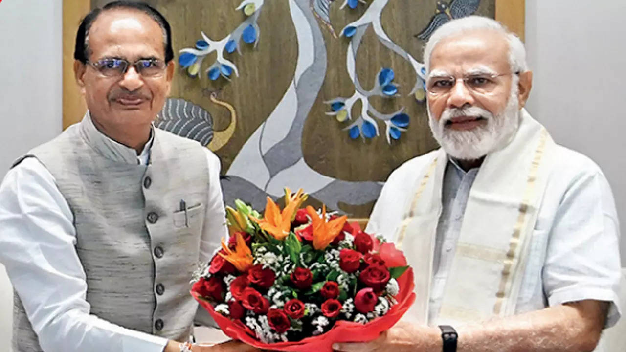 Madhya Pradesh CM Shivraj Singh Chouhan meets PM Modi, talks wheat export & development projects | Bhopal News - Times of India